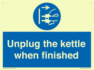 Unplug the kettle when finished